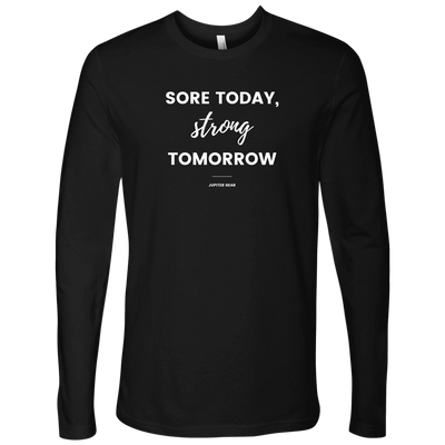 Strong Tomorrow Men's Long Sleeve Athletic Motivational Tee
