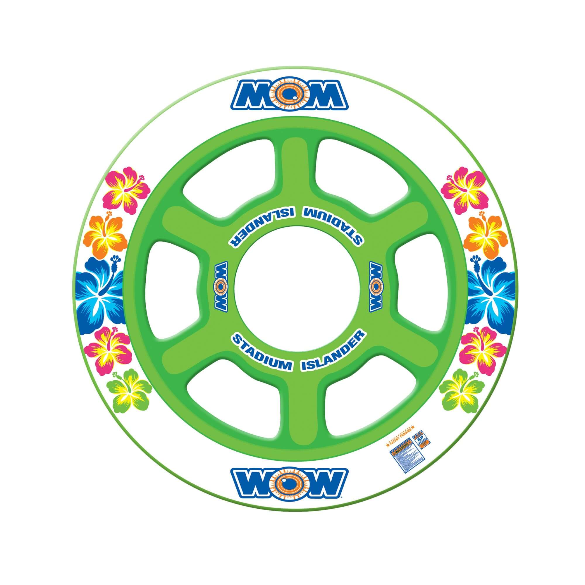 WOW Watersports Floating 6 Person Stadium Islander Water Lounge and Island