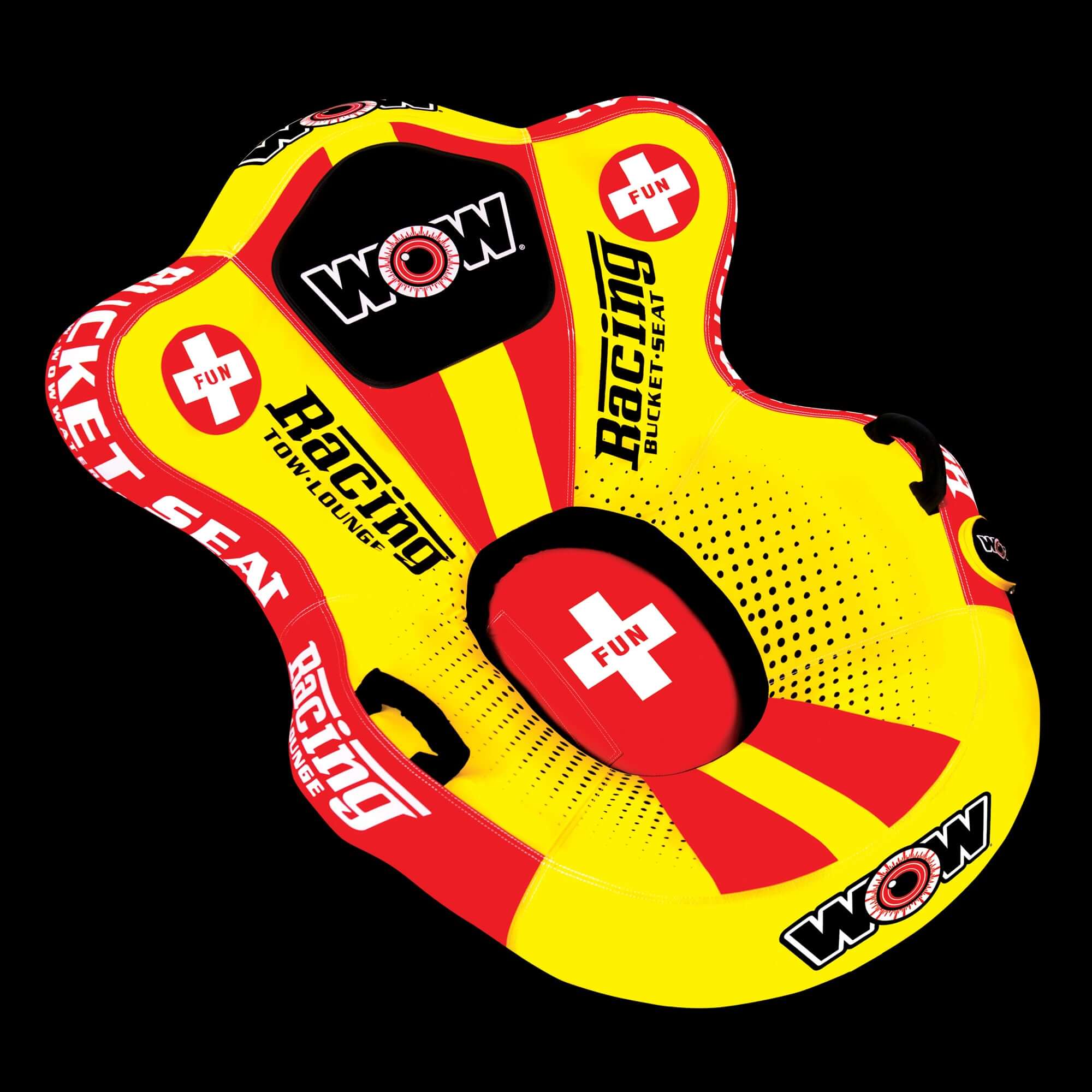 WOW Sports Bucket Seat 1 Person Towable Water Tube and Lounge Chair (14-1090)