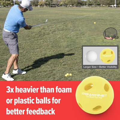PowerNet Qwik-Flite Practice Golf Balls 12 Pack