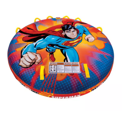 WOW Sports DC Comics Superman 3-Person Soft Top Deck Tube Towable