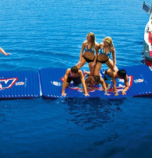 WOW Sports Floating Pool and Lake Water Walkway and Lounge - Yellow (12-2050)