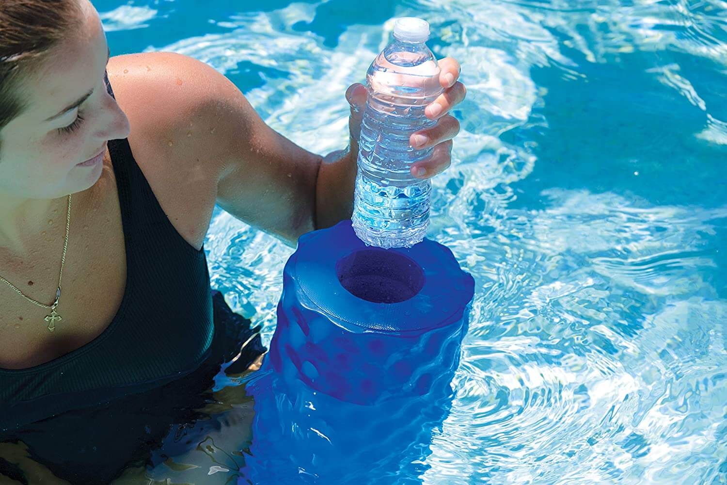 WOW Watersports Dipped Foam Pool Noodle 6.5" with Cup Holder