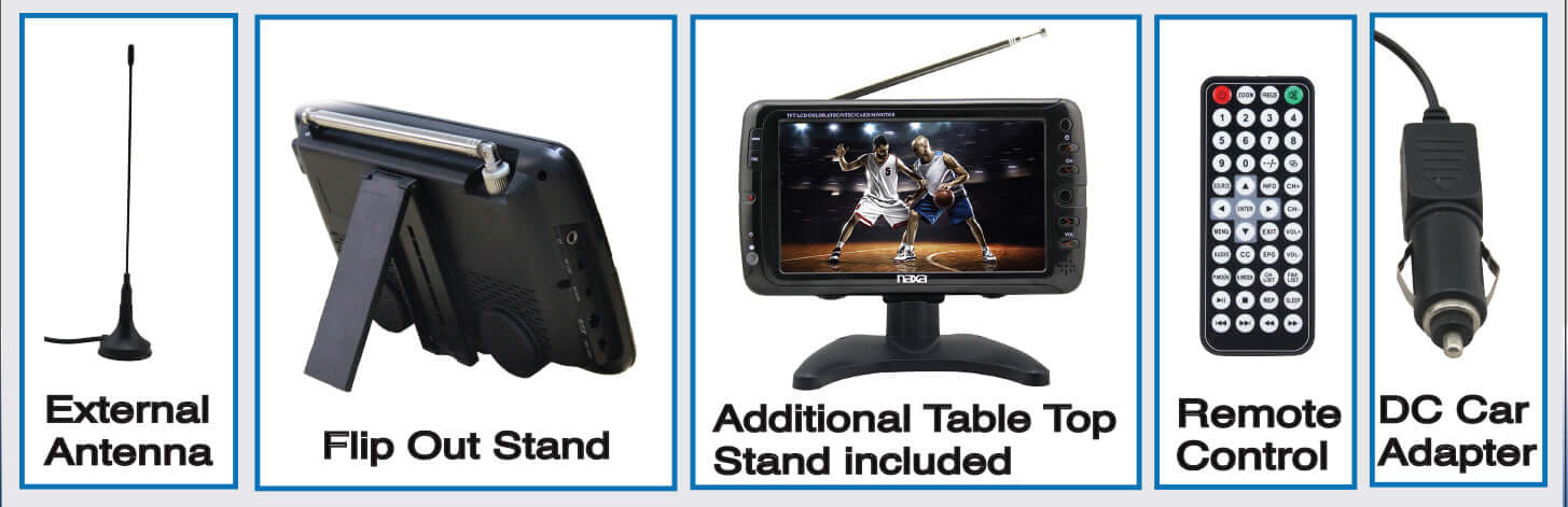 Naxa 7" Portable 12 Volt TV and Digital Multimedia Player