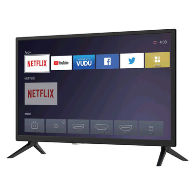 24" Supersonic Smart HDTV DLED HD WiFi with 3 HDMI Inputs and 2 USB Inputs