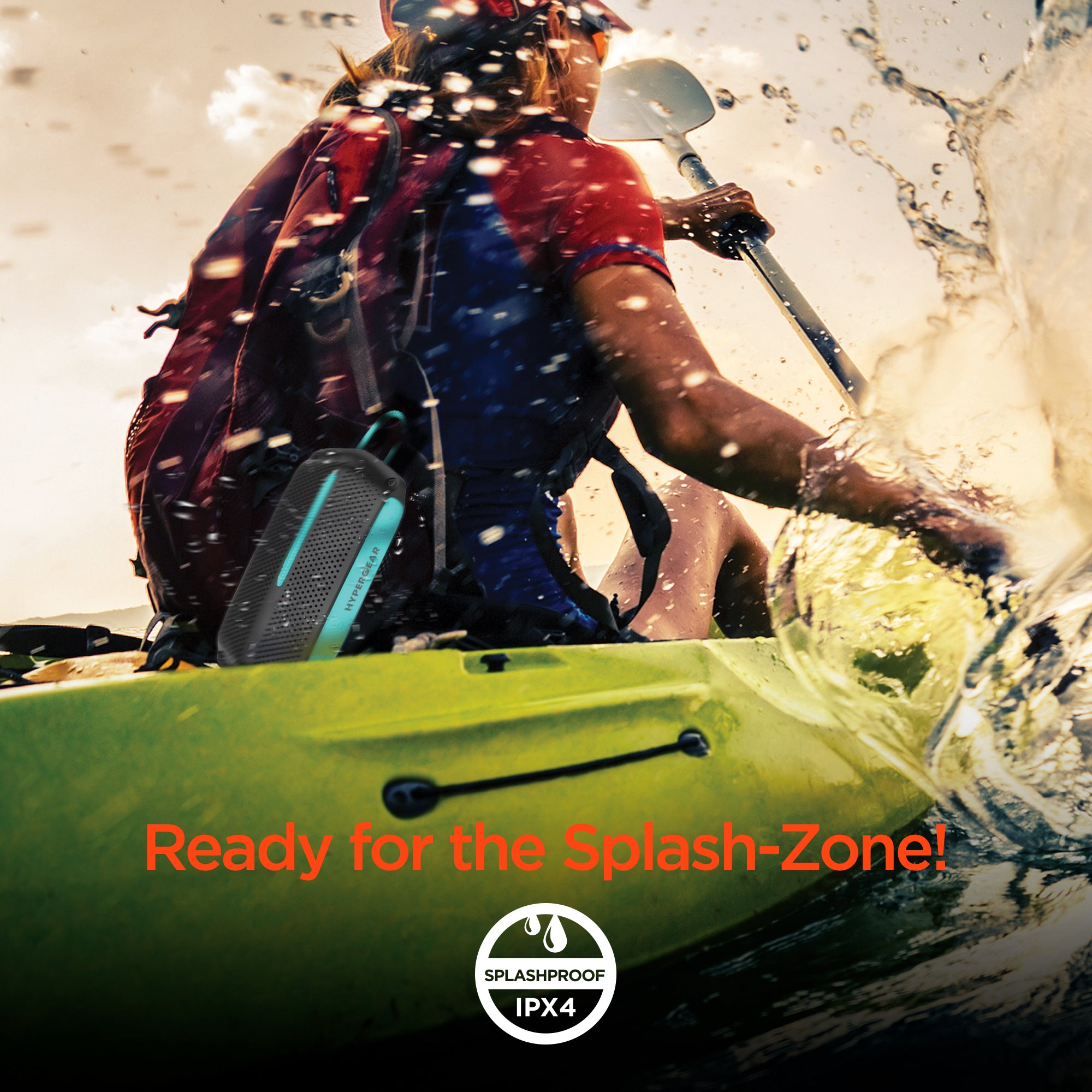 HyperGear Wave Water Resistant Wireless Speaker with Extended Battery Life