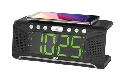 Dual Alarm Clock with Qi Wireless Charging Function