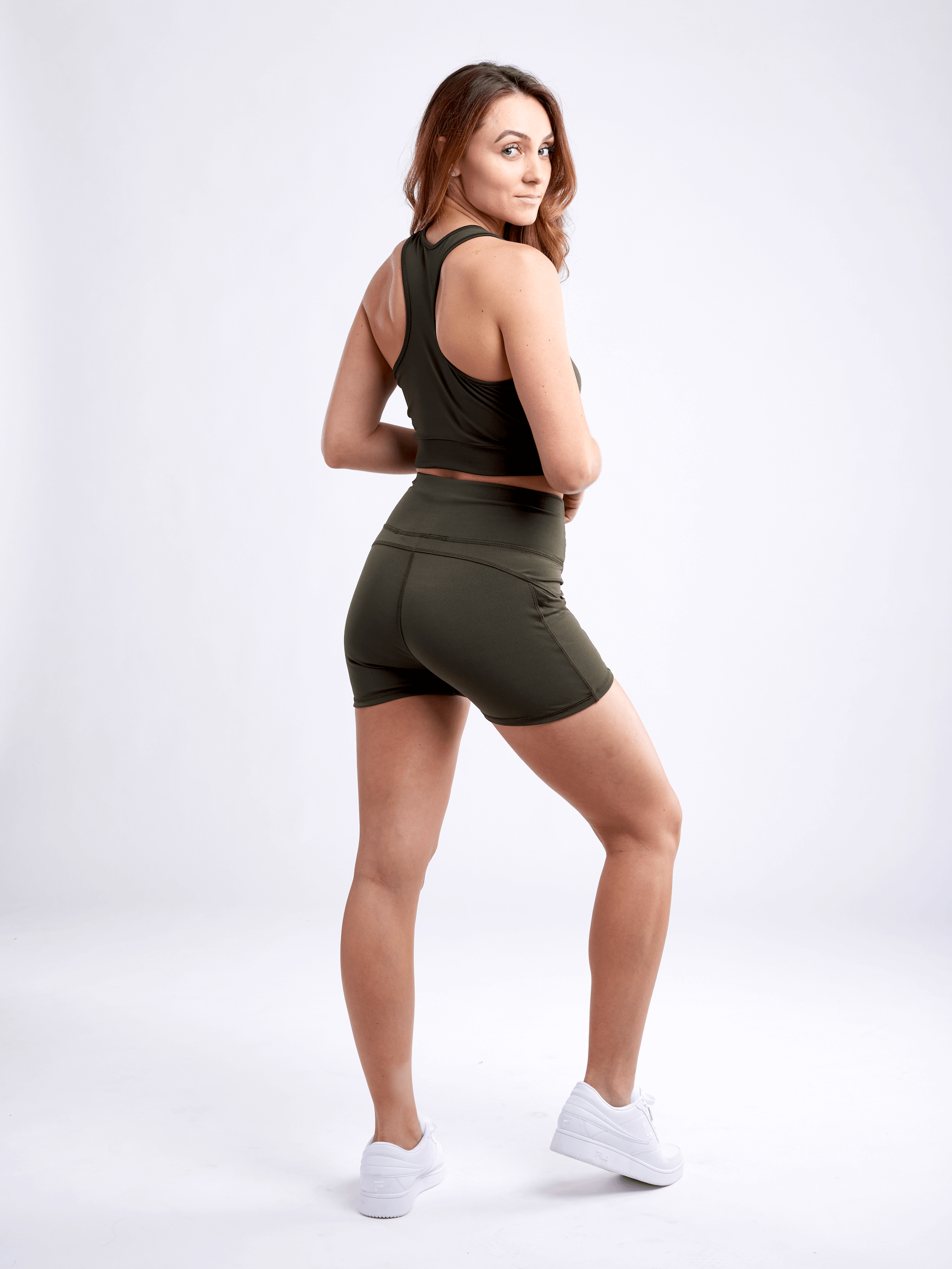 JupiterGear High-Waisted Athletic Shorts with Side Pockets