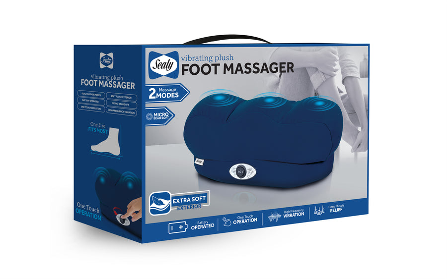 Sealy Vibrating Micro-Bead Foot Massager Pillow for Increased Circulation (MA-140)
