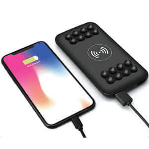 Supersonic Qi Portable Wireless Charger Powerbank with Suction Cups for Smart Phones (SC-6005QIPB)