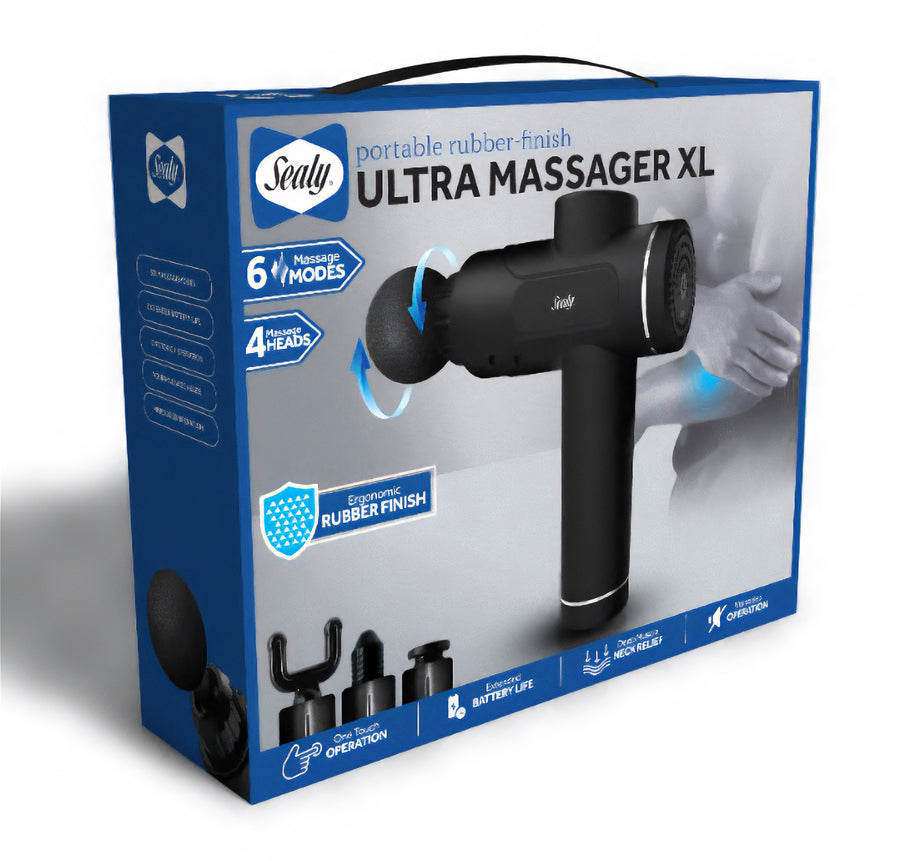 Sealy Full Size Percussive Ultra Massager X with 4 Heads (MA-113)