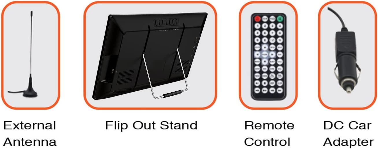 Naxa Portable 16" 12 Volt ACDC TV and Digital Multimedia Player