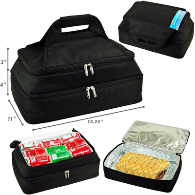 Picnic at Ascot Two Layer, Hot/Cold Thermal Food/Casserole Carrier