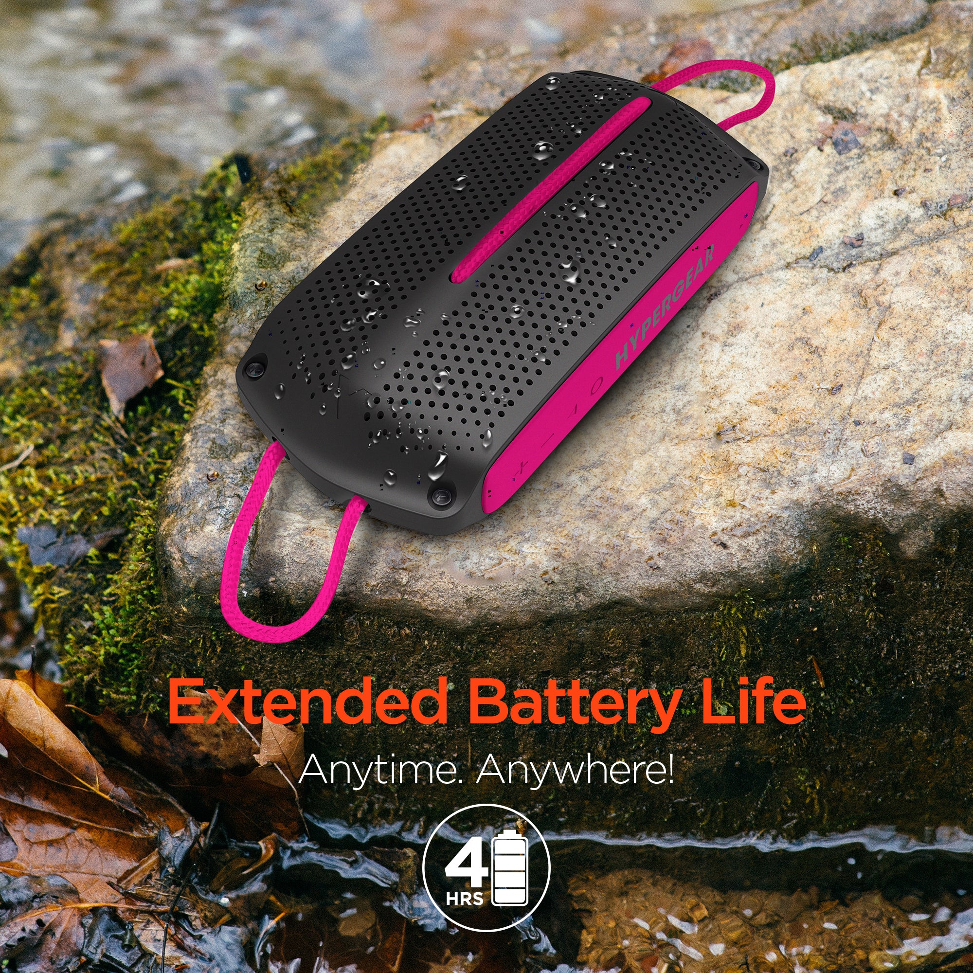 HyperGear Wave Water Resistant Wireless Speaker with Extended Battery Life