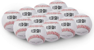 PowerNet Flexi Soft Baseballs 12-Pack Great for Training and Coaching (1140-1)