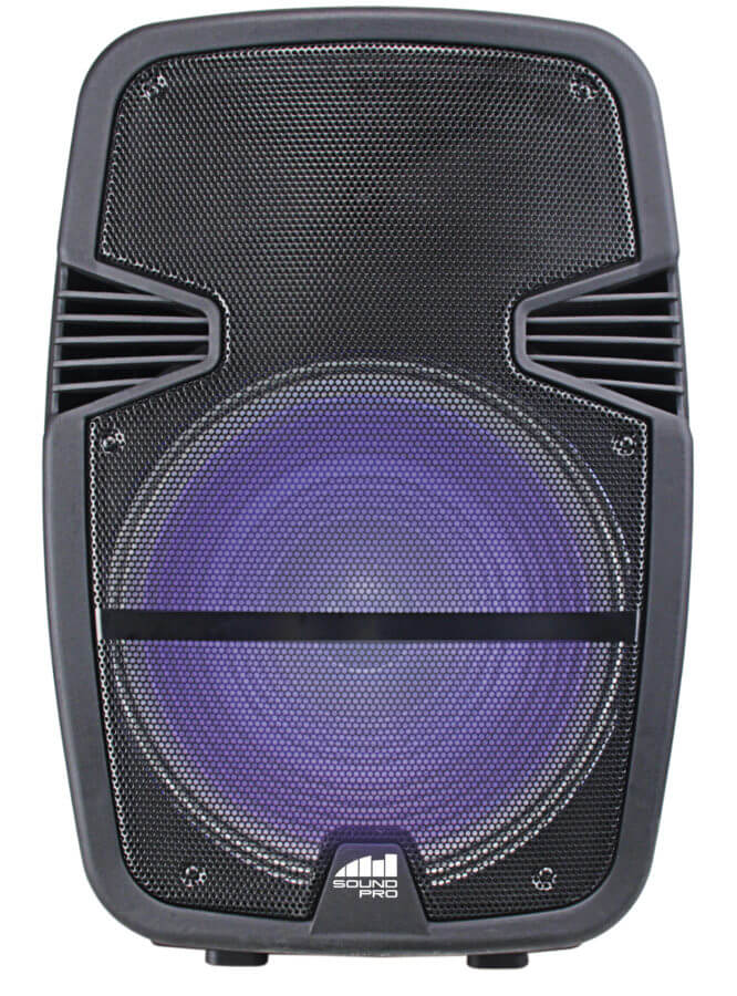 Naxa Portable 15 inch Bluetooth Party Speaker with Disco Light and Stand