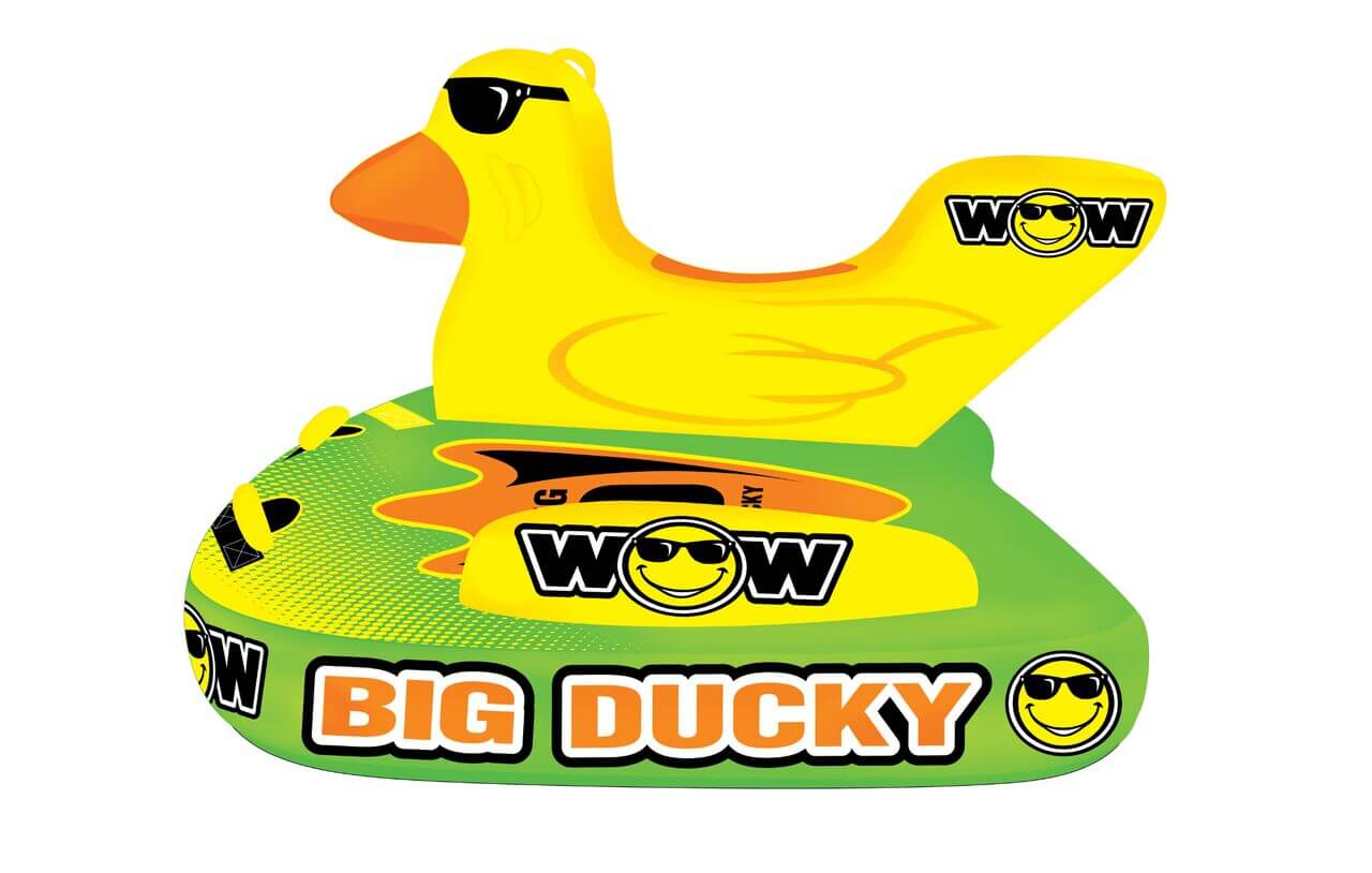 WOW Watersports Big Ducky 3 Person Towable Water Tube For Pool and Lake