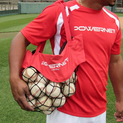 PowerNet Baseball Softball Zippered Removable Ball Caddy for Batting Practice