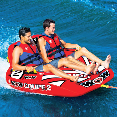 WOW Sports 2 Person Coupe Cockpit Towable Water Tube For Pool and Lake (15-1030)