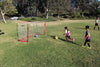 PowerNet 8x4 Soccer Goal - Bow Style Net with Metal Base
