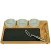 Picnic at Ascot Entertainer Deluxe Slate 3 Bowl W/Knife