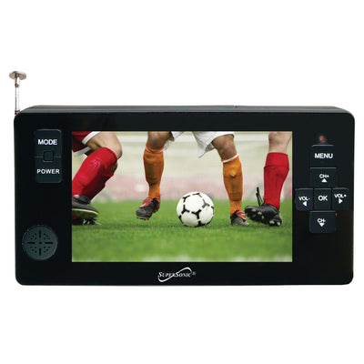 Supersonic 4.3" Portable Digital LCD TV with USB & SD Inputs, 12 Volt AC/DC Compatible (SC-143)