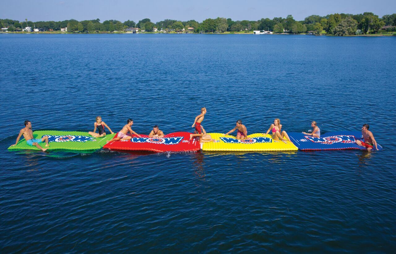 WOW Sports Floating Pool and Lake Water Walkway and Lounge - Yellow (12-2050)