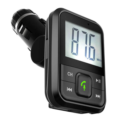 Bluetooth Wireless FM transmitter with USB, AUX, and Micro SD Inputs