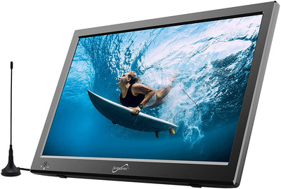13" Portable Digital LED TV with USB, SD & HDMI Inputs and FM Radio | 12-Volt AC/DC Compatible